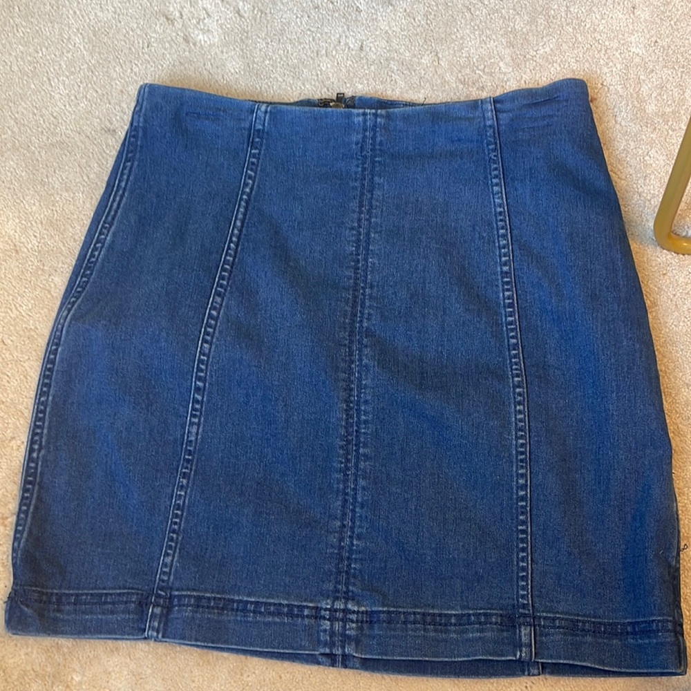Free People Mini Jean skirt.  Size 8 excellent condition